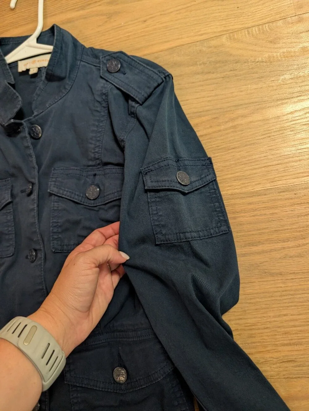 Tory Burch Men's Military Field Jacket in Navy